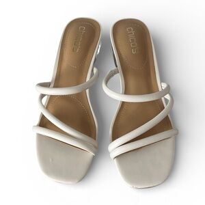 Chico's cream strappy heels